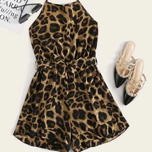 Romper, cheetah size:1x